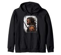 Samurai Warrior Saying Katana Forza Onore Uomini Donne Giappone Felpa con Cappuccio