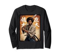 Samurai Warrior Saying Katana Forza Onore Uomini Donne Giappone Maglia a Manica