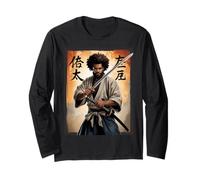 Samurai Warrior Saying Katana Forza Onore Uomini Donne Giappone Maglia a Manica