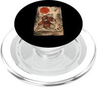 Samurai Warrior Snow Leopard Japanese Vintage Graphic Humor PopSockets PopGrip per MagSafe