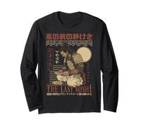 Samurai Warrior The Last Sushi Ukiyo-e Streetwear Giapponese Maglia a Manica