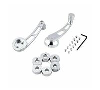 SAMWDK Alzacristalli ALZAVETRO Elettrico Kit Riser Per Maniglia A Dondolo Universale Per Finestrino Da 2 Pezzi, Avvolgitore In Lega Di Alluminio, Kit Manovella Per Riser Argento/nero(Type A Silver)