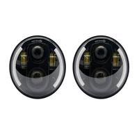 SAMWDK Faro Moto Anteriore 2 Proiettori Anteriori A LED Da 5,75 Pollici, 5 3/4" Per Iron 883 Per Dyna(2 PCS Black B)