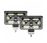 SAMWDK Faro Moto Anteriore Barra Luminosa A LED Da 4 Pollici Per Auto Faretto Giallo Bianco Fuoristrada Luce Da Lavoro Per Camion Trattore 4X4 Barca Faro Fendinebbia 12v 24v(2 pezzi)