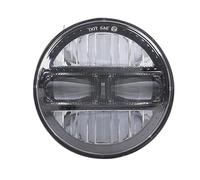 SAMWDK Faro Moto Anteriore Faro Anteriore A LED Rotondo Da 5,75" Pollici Per Triumph Per Speed per Triple 2005 2006 2007 2008 2009 2010 Con Anello Halo Bianco DRL Nero/cromo(1PCS BLACK)