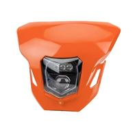 SAMWDK Faro Moto Anteriore Per CRF 125 250 450L 450RL Per CR XR Motocross Faro Anteriore Per Moto LED E24 Abbagliante/anabbagliante DRL Faro Per Moto Da Cross(Arancia)