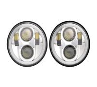 SAMWDK Faro Moto Anteriore Proiettore Per Fari A LED Da 5,75 Pollici, 2 Pezzi, Faro Da 5 3/4" Per Softail Per Bad Per Boy Per Custom Per Deuce Per Springer Per Breakout(2pcs C)