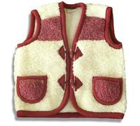 SamWo, bambini gilet in pura lana di pecora, morbido caldo Colore prodotto, per bambini da 4 - 6 anni We/RO