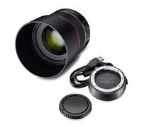 SAMYANG 8009 AF 85mm F1.4 EF+Lens Station für Canon EF I kompaktes Tele-Objektiv für Portrait-Aufnahmen,mit schnellem DSLM Autofokus I Für Spiegelreflex Vollformat&APS-C Canon Kameras, Schwarz, 23279
