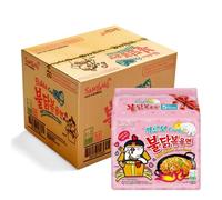Samyang Buldak Ramen Instant Noodles Carbonara Cheese Hot Chicken Flavour Confezione da 40 spaghetti istantanei Halal Mega Gustoso e veloce