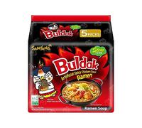 Samyang Buldak - Ramen piccante e piccante per ramen coreano, stufato originale in padella (confezione da 5)