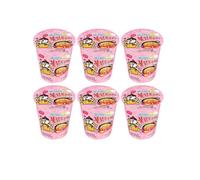 Samyang Carbo Spicy Pollo Fried Cup Tagliatelle 80 g × 6 Cibo coreano, ramen coreano