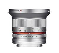 Samyang F1220509102 - Obiettivo fotografico CSC-Mirrorless Micro Four Thirds (lunghezza focale fissa 12mm, apertura f / 2-22 NCS CS, diametro filtro: 67mm), argento