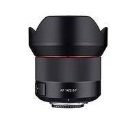 Samyang Obiettivo con messa a fuoco automatica F2.8 da 14 mm per Nikon F, telaio full frame ultra ampio, costruzione sigillata alle intemperie, motore AF silenzioso, rivestimento UMC, cappuccio