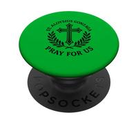 San Aloysius Gonzaga Cattolico Prega per noi Croce Santa PopSockets PopGrip Adesivo