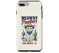 San Angelo TX USA, divertente disegno a forma di gatto Meowdy Pawtner Custodia per iPhone 7 Plus/8 Plus