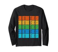 San Antonio City, stile retrò vintage, Texas, TX, Stati Uniti Maglia a Manica