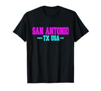 San Antonio City, stile retrò vintage, Texas, TX, Stati Uniti Maglietta
