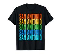 San Antonio City, stile retrò vintage, Texas, TX, Stati Uniti Maglietta