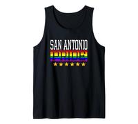 San Antonio Pride Texas Gay Lesbiche Queer LGBT Bandiera Arcobaleno Canotta