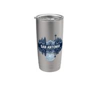 san antonio, skyline città, alamo Bicchiere termico in acciaio inox doppia parete