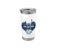 san antonio, skyline città, alamo Bicchiere termico in acciaio inox doppia parete