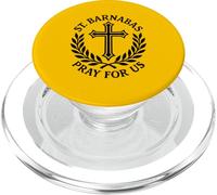 San Barnaba prega per noi Croce cattolica Laurel PopSockets PopGrip per MagSafe