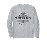 San Bartolomeo Prega per Noi Santo Patrono Cattolico Maglia a Manica