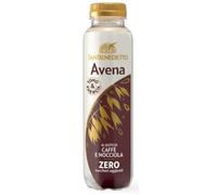 San Benedetto Avena al Gusto di Caffè e Nocciola Zero Zuccheri, 12x400 ml, Bevanda Analcolica con Vitamine e Minerali, Bottiglia PET, Ricca di Gusto e Caffeina