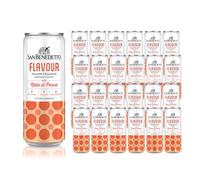 San Benedetto Flavour - Note di Pesca, Confezione da 24 Lattine da 330 ml, Bevanda Analcolica Dissetante, Aroma Fruttato e Delicato, in Lattina, Zero zuccheri