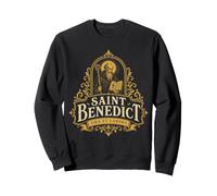 San Benedetto Ora et Labora Santo Cattolico Tradizionale Felpa