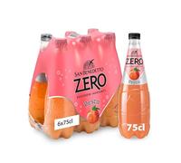 San Benedetto, Bibita Analcolica Gassata alla Pesca Zero, 6x750 ml, Senza Zuccheri Aggiunti e Senza Calorie, Rinfrescante e Leggera