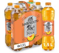 San Benedetto Tè alla Pesca 6 Bottiglie 1,5L Bevanda Fredda Confezione