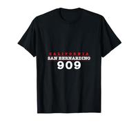 San Bernardino California Prefisso 909 Tipografia retrò Maglietta