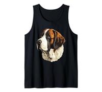 San Bernardo - Classico Ritratto di Testa di Levriero di San Hubert Canotta