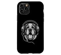 San Bernardo Con Cuffie DJ Musica Amante dei Cani Custodia per iPhone 11 Pro