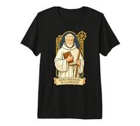 San Bernardo di Chiaravalle Apicoltore Candeliere Cattolico Maglietta Premium