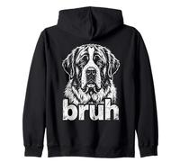 San Bernardo Dog Bruh Funny Canine Pet Lover Felpa con Cappuccio