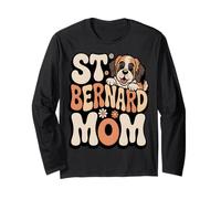 San Bernardo Mamma Carino Retro Cane Mamma Maglia a Manica