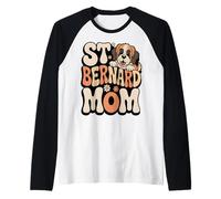 San Bernardo Mamma Carino Retro Cane Mamma Maglia con Maniche Raglan
