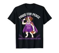 San Bernardo Paws Consapevolezza della violenza Domestica per la Pace 2026 Maglietta