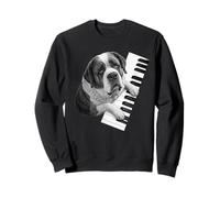 San Bernardo Suonare Pianista Pianista Dog Lover Felpa