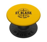 San Biagio prega per noi patrono cattolico Santa devozione PopSockets PopGrip Adesivo