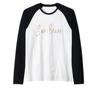 San Bruno California Vintage design elegante Maglia con Maniche Raglan