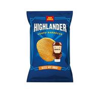 San Carlo Highlander Patatine al Gusto Barbecue, 20 Pacchetti da 50g, Kiss My BBQ