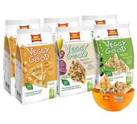 San Carlo Mix Veggy Good Gallette Triangolini con Ceci, con Patata Viola e con Riso e Tre Legumi 65g + Ciotola Omaggio [2 Confezioni per Gusto]