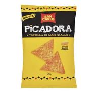 San carlo picadora tortilla di mais giallo gusto nacho cheese 120 gr X 30 Buste