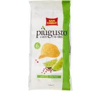 San Carlo Più Gusto Lime e Pepe Rosa Formato Multipack con all'interno 6 Buste da 25g, Senza Glutine (Gluten Free) 150g