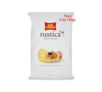 San Carlo Rustica Patatine per Aperitivo, Pack da 8 da 190g