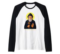 San Charbel Makhlouf, Santo Monaco miracoloso, Prega per Noi! Maglia con Maniche Raglan